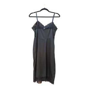 Black Satin Slip Dress